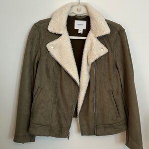 Old Navy Women’s Olive Green Suede Jacket